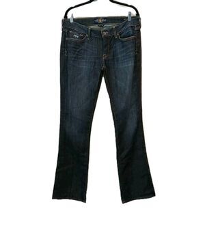 Lucky Jeans Womens 12 Boot Cut Low Dark Wash Denim Stretch Southside Zoe 34x34